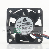 Ventilateur de refroidissement Delta DC 0.35A 4028 40X40X28MM 4CM à double roulement à billes, inverseur, trois fils FFB0424GHN-F00