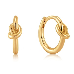 Gioielli Delicati Gemnel in Argento Sterling 925 Popolari <span class=keywords><strong>Orecchini</strong></span> <span class=keywords><strong>a</strong></span> <span class=keywords><strong>Cerchio</strong></span> <span class=keywords><strong>Mini</strong></span> Intrecciati in Oro 14k <span class=keywords><strong>Orecchini</strong></span> <span class=keywords><strong>a</strong></span> Nodo per Donne - Product Image 1