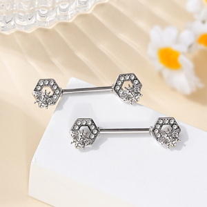 Toposh venta al por mayor nuevo Sexy médico acero cuerpo pezón <span class=keywords><strong>Piercing</strong></span> Acero inoxidable circón cristal 14G pezón anillo joyería - Product Image 5