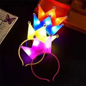 LED-Leuchte blinkende Kronenschleife Party-Favoriten glühende Sterne Stirnstück