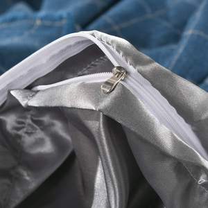 Housse de couette Abp Collection, gris, taille King, satin, fermeture éclair, usage domestique, lavage en machine, qualité A - Product Image 1