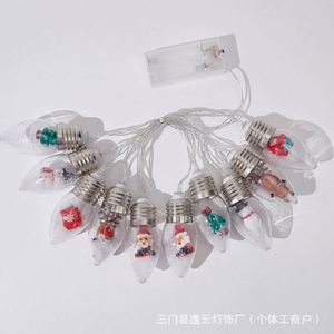 Nuevas Luces de Navidad LED Solares a Prueba de Agua IP67 con Batería de Botón, Decoración de Árbol de Navidad con Papá Noel y Muñeco de Nieve, Modelo 823 - Product Image 5