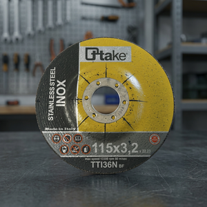 Meule diamantée à liant résineux Ttake AB2120, à centre dépressionné, motif coupé en forme de platine, épaisseur 3,2 mm, diamètre 115 mm - Product Image 3