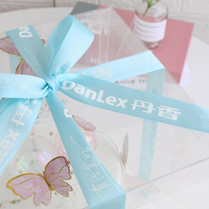 Custom Satin Ribbon With Logo Printing For <b>Wedding</b> <b>Gift</b> <b>Boxes</b> DanLex Brand - Product Image 1