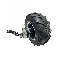 Moteur à moyeu à couple élevé de 16 pouces, 48V 1000W avec frein électromagnétique, pneu tout-terrain agricole profond pour véhicule ATV