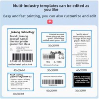 Printer Stiker Mini Portabel Printer Label Barcode 50mm 203DPI 1200mAh Mesin Label Harga untuk Ritel Butik