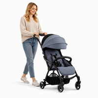 Poussette bébé 3 en 1 en alliage d'aluminium, pliage en un clic, légère, pour voyage et usage extérieur, vente en gros d'usine