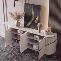 Armoire d'entrée moderne de luxe en acier inoxydable doré Table console de rangement pour petits appartements et foyers