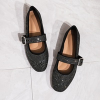Nouveautés de l'été Sandales pour femmes : Chaussures plates à bout carré, ajourées pour femmes, chaussures décontractées et élégantes de style Mary Jane