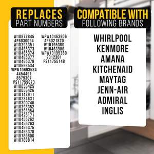 Filtro de bomba para lavavajillas W10872845 WPW10463906, juego de 2 piezas, compatible con Whirlpool Kenmore Amana Maytag KitchenAid - Product Image 1