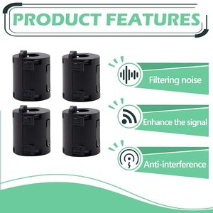 Venta Directa de Fábrica: Núcleo de Ferrita EMI Dividido para Cable Redondo, Tipo Abrazadera/Aplicación Rápida, con Carcasa de ABS, Supresor de Ruido Tipo Abrazadera - Product Image 3