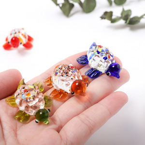Nieuwe stijl kleine schildpad gepolijste gekleurde ambachtelijke ornament huisdecoratie <span class=keywords><strong>aquarium</strong></span> landschapsdecoratie vis voor decoraties - Product Image 3