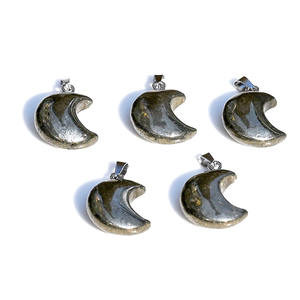 Collar <span class=keywords><strong>de</strong></span> <span class=keywords><strong>Pentagrama</strong></span> con colgante <span class=keywords><strong>de</strong></span> luna <span class=keywords><strong>de</strong></span> pirita <span class=keywords><strong>de</strong></span> cristal Natural <span class=keywords><strong>de</strong></span> estilo Vintage con piedra dorada para Tontos, accesorios <span class=keywords><strong>de</strong></span> moda, Material <span class=keywords><strong>de</strong></span> aleación - Product Image 3