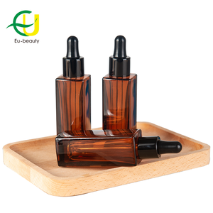 EU-Beauty Hot Sale Clear 150ml square <strong>Glass</strong> Dropper <strong>Bottles</strong> for Essential Oils Screw Cap Packaging - Product Image 3