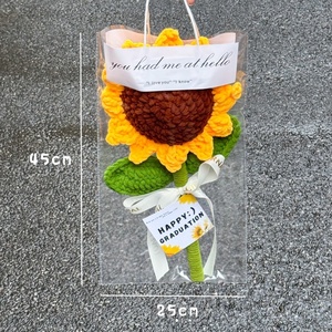 Ramo de girasoles, <span class=keywords><strong>claveles</strong></span> y rosas gigantes hechos a mano, producto terminado y regalo de bendición - Product Image 6