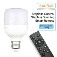 Lampe LED Globe E27 Intelligente 2.4G avec Télécommande, Lumière Blanche Réglable et Dimmable, CRI 80 Élevé, Contrôle Sans Fil pour Salon, Chambre et Maison