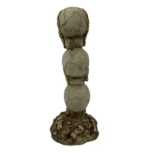 Estatua religiosa gótica hecha a mano esqueletos ornamento figurita decorativa acentos Pilar resina cráneo Artificial calavera de <span class=keywords><strong>tres</strong></span> cabezas - Product Image 3
