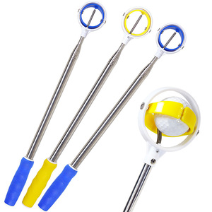 <b>Golf</b> Ball Retriever With Extendable Metal Rod Blue And Yellow Handle For Outdoor <b>Golf</b> Practice And Training Use - Product Image 1