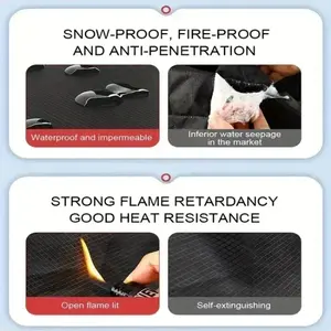 RTS Y0146 Couverture de neige universelle pour <span class=keywords><strong>pare</strong></span>-brise de SUV, tissu Oxford de qualité supérieure, protection contre le gel, accessoires d'extérieur d'hiver avec aimants - Product Image 4