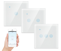 Tuya WIFI + BLE 1/2/3/4 Gang unique neutre usine chinoise interrupteur oem wifi interrupteur intelligent éclairage Homekit interrupteur tactile avec Alexa