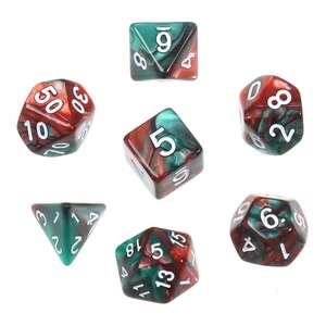 Lot de 7 dés polyédriques pour jeux de société, cartes et jouets éducatifs gravés – Vente en gros - Product Image 1