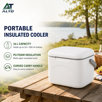 Glacière isotherme portable 16L en mousse PU, style chariot moderne, conservation de la glace 3 jours, pour le stockage thermique des aliments et des boissons à usage hospitalier