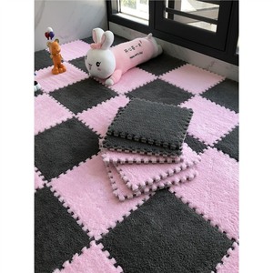 Tapis de jeu mignon pour enfants, 2 cm d'épaisseur, rectangulaire, couleur unie, en fibres chimiques, pour usage domestique et extérieur, sûr et antidérapant, tapis de sol pour bébé - Product Image 1