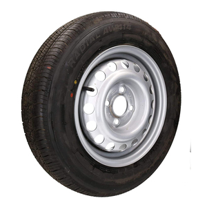 Nouveau <span class=keywords><strong>pneu</strong></span> <span class=keywords><strong>de</strong></span> <span class=keywords><strong>remorque</strong></span> en acier au carbone 155/80 R13 avec jante 84N 500 kg |   100 mm PCD 4 goujons |   Vente directe d'usine - Product Image 2