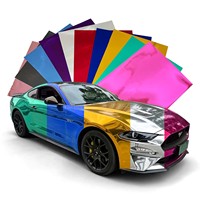 Film de protection de carrosserie automobile en vinyle satiné mat chromé durable, finition mate, film PPF, installation à sec, haute extensibilité, rouge électroplaqué
