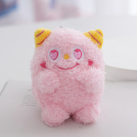 3D mignon dessin animé monstre jouets en peluche porte-clés sac à main enfants cadeaux fermeture éclair sac à monnaie Anti-perte carte sac à main décoration porte-clés pendentif