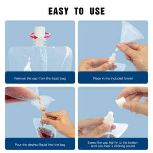 Sacchetto per Imballaggio di Succo e Olio in Plastica 30ml 100ml 250ml 500ml, Bustina Stand-Up da 10ml con Beccuccio in Plastica per Confezionamento di Liquidi - Product Image 4