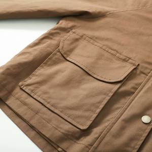 MYST & ZA vêtements pour femmes 2025 été nouveau Simple polyvalent contraste couleur revers <span class=keywords><strong>ciré</strong></span> veste ample manteau 4341776 - Product Image 4