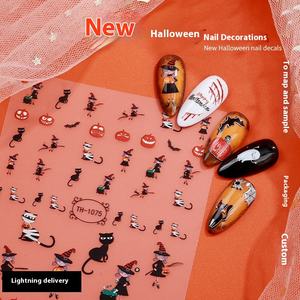 <span class=keywords><strong>2023</strong></span> Fluorescent 3D Nail Stickers Bijoux En Plastique Décoratif Beauté Autocollants Style Européen Américain pour <span class=keywords><strong>Halloween</strong></span> Net Celebrant - Product Image 3