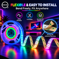 Bandes lumineuses O2 Mood Lighting RGBIC 19W 24V COB, bande lumineuse intelligente pour maisons intelligentes nouvelle génération, synchronisation de l'éclairage ambiant de la télévision
