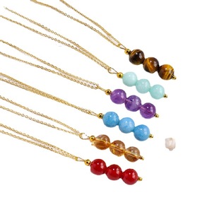 Bestseller 8mm Natural Crystal Bead Pendant - Golden Healer Energy Healing <strong>Engraved</strong> Souvenir De Mariage Jewelry - Product Image 1
