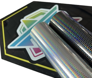 Película de Vinilo Láser de Panal de Abeja para Faros Delanteros y Traseros, Cubierta de Vinilo para Automóvil, Película Láser de Panal de Abeja Arcoíris para Faros Delanteros de Automóvil - Product Image 3