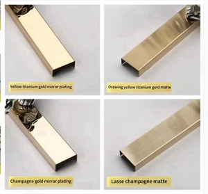 Gốm góc kênh trang trí bên trong dải kim loại ngoài trời cầu thang nosing thép không gỉ gạch TRIM - Product Image 4