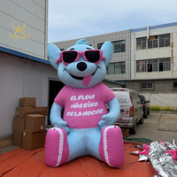 Mascotte géante carrée gonflable en forme de souris de dessin animé pour la décoration, ballon personnalisé gonflable en forme de personnage