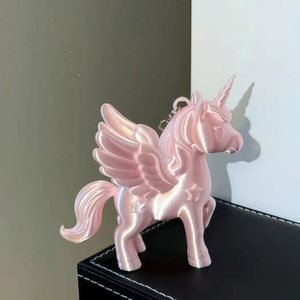 <b>Pink</b> Unicorn Keychain PVC Animal Theme Portable Promotional <b>Gift</b> for Girls and Friends - Product Image 4