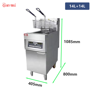 Macchina industriale della friggitrice della patata del hot dog del formaggio coreano EF-28L 15L + 15L commerciale - Product Image 3