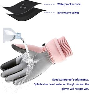 Venta caliente invierno impermeable deportes personalizado conducción negro 3M algodón térmico esquí guante - Product Image 5