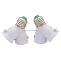 E27 à 2 E27 Splitter Lampe Ampoule Base Adaptateur Socket Convertisseur 2 en 1 E27 Led Y Forme Socket Light Holder