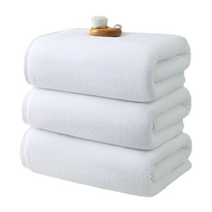<span class=keywords><strong>Ensemble</strong></span> de serviettes de qualité 5 étoiles pour hôtel de luxe 100% coton personnalisé <span class=keywords><strong>blanc</strong></span> brodé à séchage rapide tissé Technique main visage serviettes de bain - Product Image 5