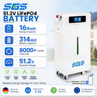 Stock CN&EU L2Model 51.2V314Ah Seplos LiFePO4 Smart BMS+Active Balance Board+LCD+Bluetooth+Wifi pour stockage d'énergie domestique