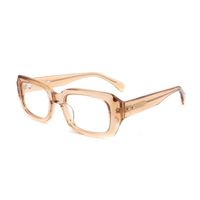 Kacamata Model 240044 persegi bingkai optik asetat antik bingkai logo kustom kacamata Retro stok tersedia