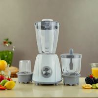 Mixeur Électrique 1,8 L Haute Vitesse, Blender Alimentaire Multifonctionnel, Hachoir de Table, Extracteur de Jus 250W, Mixeur à Smoothies KB02006