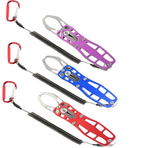 Pince de pêche en acier inoxydable et alliage d'aluminium, creuse, légère, portable, dispositif de contrôle des leurres, options de couleurs rouge, bleu, violet - Product Image 4