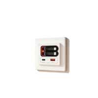 SINOAMIGO Nuevo Enchufe de Pared con Puertos USB A+C y Cable de Carga Retráctil