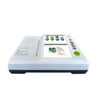 Electrocardiógrafo Portátil de 12 Canales con Pantalla Táctil de 10.2 Pulgadas, Clase II, 12 Derivaciones, con Batería, Almacenamiento USB y SD para Hospitales y Clínicas