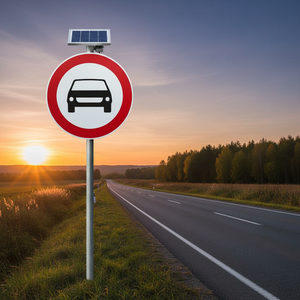 Señal de Seguridad Reflectante de Aluminio con Flecha para Carreteras, para Uso en Exteriores con Energía Solar - Product Image 2